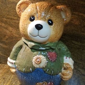 Vintage Patches Bear cookie jar.
